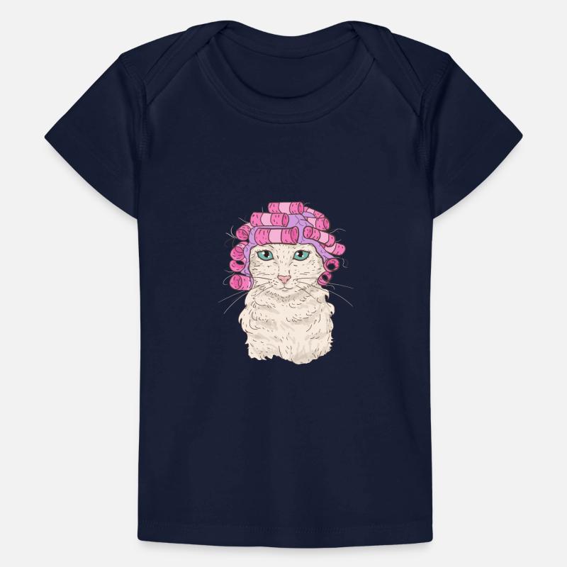Chat avec bigoudis T-shirt Premium bébé bio