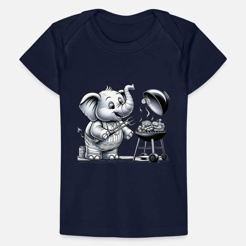Cute BBQ Elephant Baby Premium Organic T-shirt