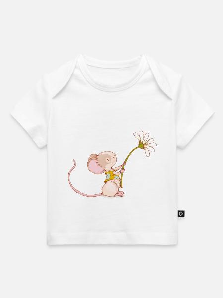 Souris avec fleur - T-shirt Premium bébé bio - 