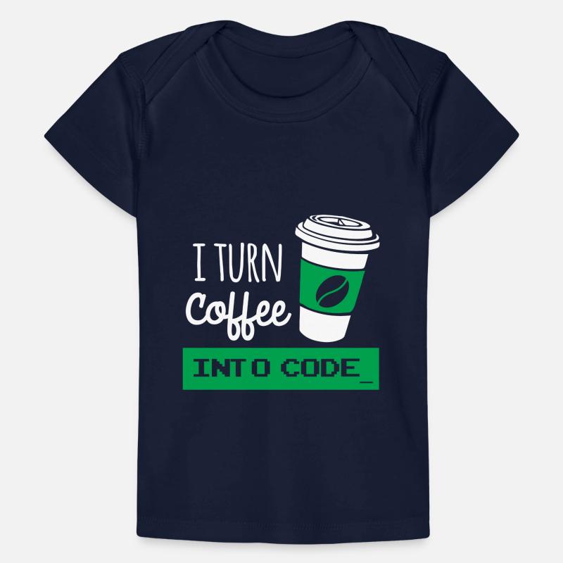 Ich drehe Kaffee in Code-Entwickler Baby Premium Organic T-Shirt