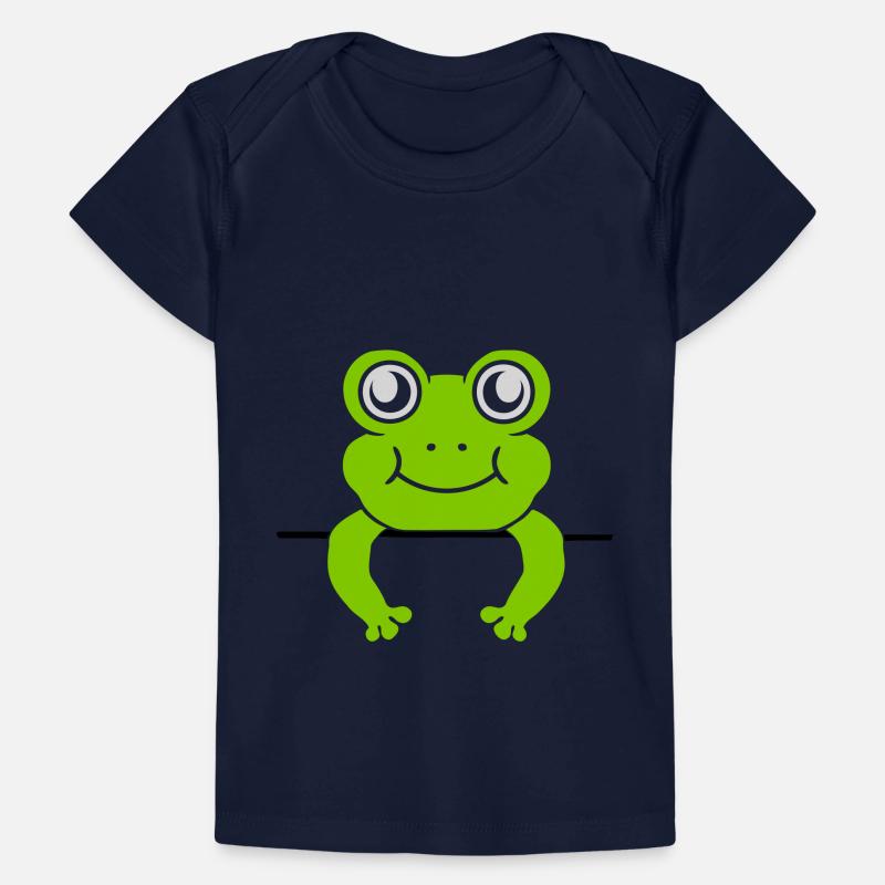 Frosch Mauer Schild Comic Baby Premium Organic T-Shirt