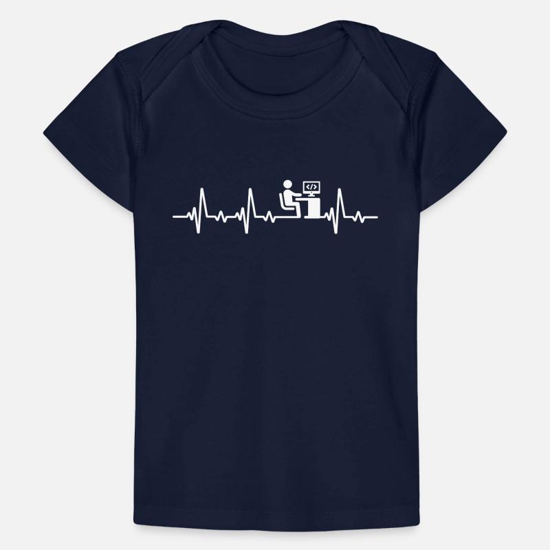 Programmeur Heartbeat Code Computer Scientist T-shirt Premium bébé bio