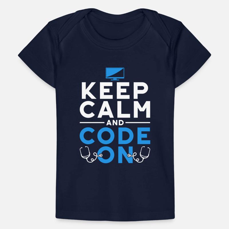 Spécialiste du codage Restez calme et codez T-shirt Premium bébé bio