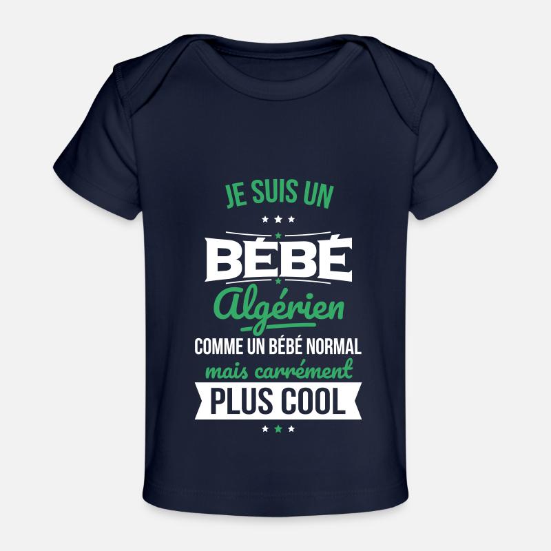 Bébé Algérien comme un Bébé normal mais plus Cool - T-shirt Premium bébé bio - marine foncé
