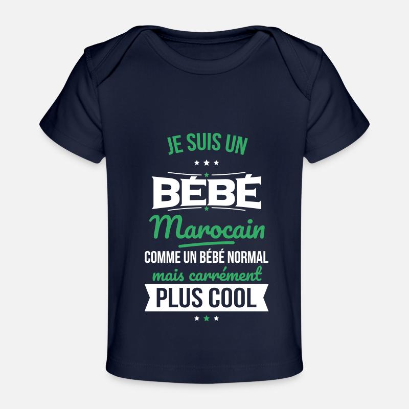 Bébé Marocain comme un Bébé normal mais plus Cool - T-shirt Premium bébé bio - marine foncé