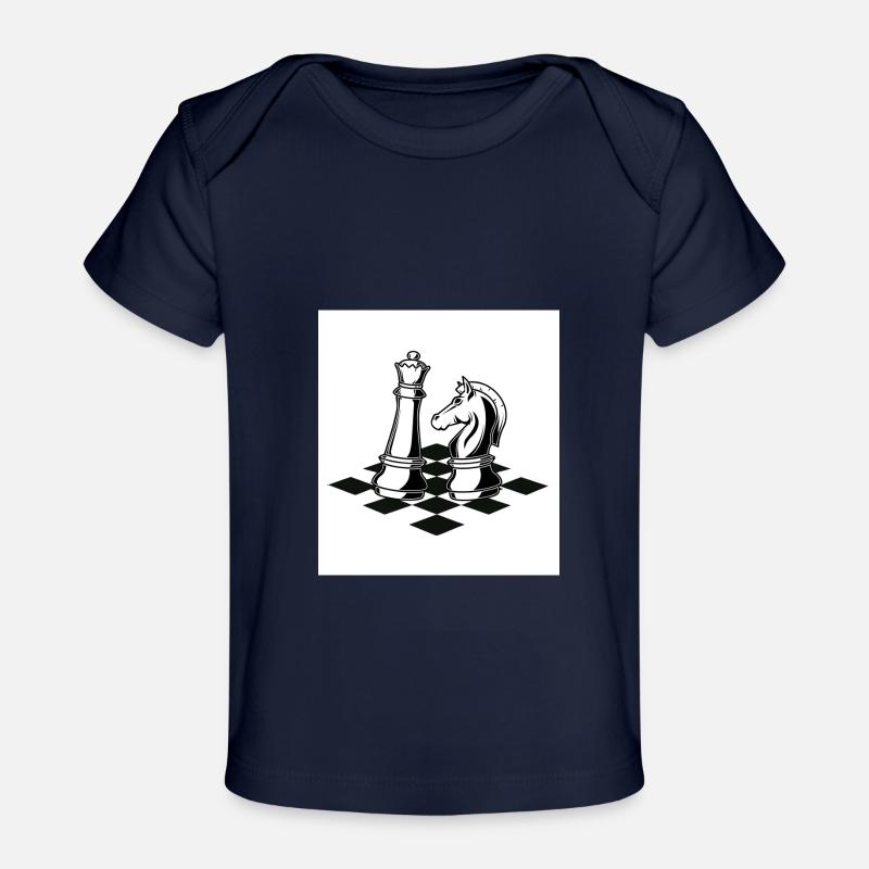 échecs échecs gros - T-shirt Premium bébé bio - marine foncé
