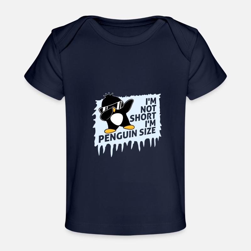 Je ne suis pas petit, je suis pingouin taille Dabbing Dab Dance - T-shirt Premium bébé bio - marine foncé