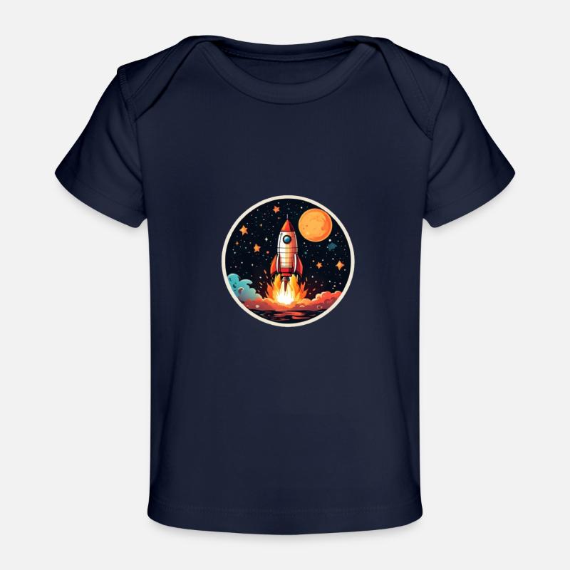 Fusée spatiale - T-shirt Premium bébé bio - marine foncé