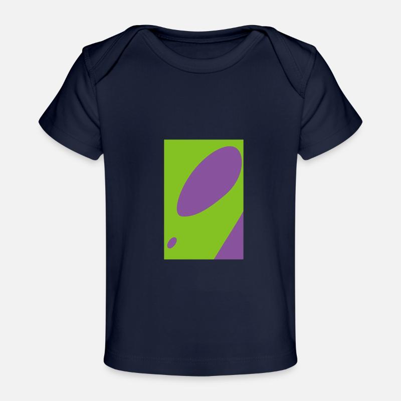 Abstrait créatif Alien - T-shirt Premium bébé bio - marine foncé