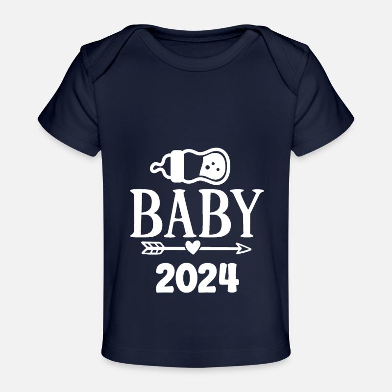 Bébé 2024 Grossesse Annonce la naissance du bébé - T-shirt Premium bébé bio - marine foncé