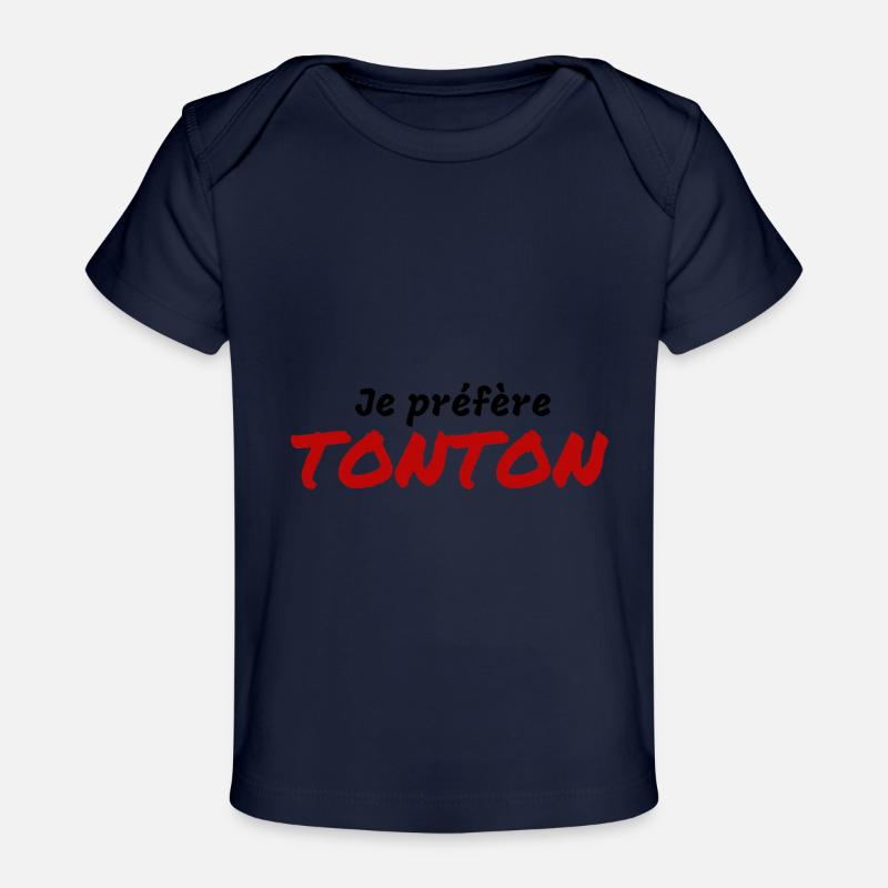 je préfère tonton - T-shirt Premium bébé bio - marine foncé
