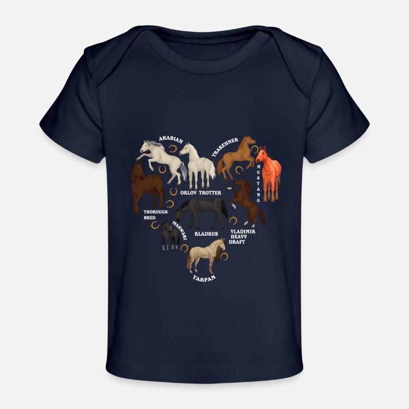 Espèces de chevaux, de chevaux, d’Arabes - T-shirt Premium bébé bio - marine foncé
