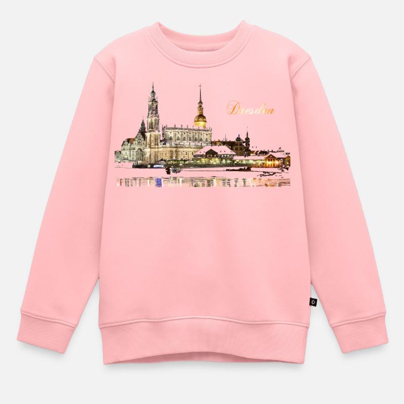 Dresden - Kinder Premium Organic Sweatshirt - Rosa