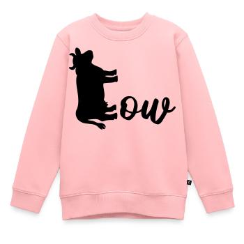 Vache bovine domestique - Sweat Premium enfant bio - rose - Devant - AI Model Kid Female (0cm)