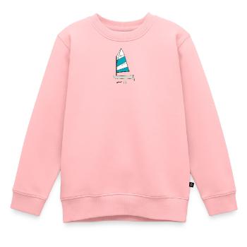 Optimist Voilier Variante 3 - Sweat Premium enfant bio - rose - Devant - AI Model Kid Female (0cm)