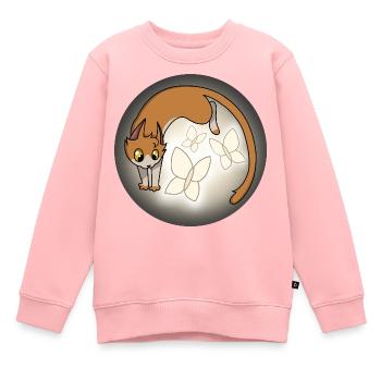 Schnurrhaare des Lichts - Kinder Premium Organic Sweatshirt - Rosa - Vorne - AI Model Kid Female (0cm)
