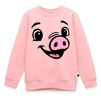 Ferkel Schweine Sau, Kostüm - Kinder Premium Organic Sweatshirt - Rosa - Vorne - AI Model Kid Female (0cm)