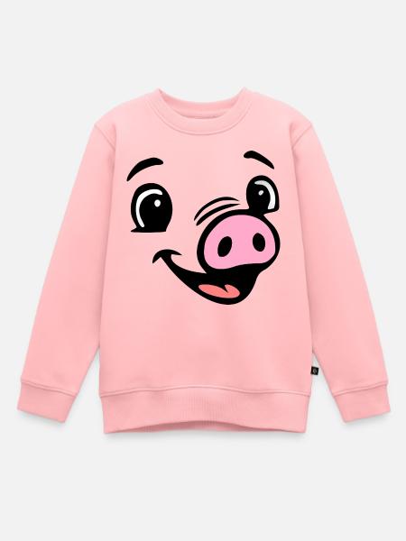 Ferkel Schweine Sau, Kostüm - Kinder Premium Organic Sweatshirt - Rosa