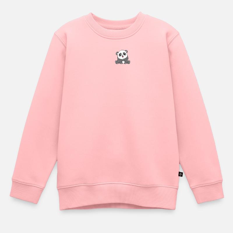 Panda Tier - Kinder Premium Organic Sweatshirt - Rosa