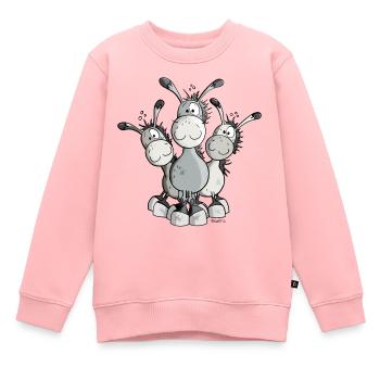 Das Esel Team - Kinder Premium Organic Sweatshirt - Rosa - Vorne - AI Model Kid Female (0cm)