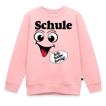 Abschluß , Schule ich habe fertig (25) - Kinder Premium Organic Sweatshirt - Rosa - Vorne - AI Model Kid Female (0cm)