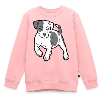 chien - Sweat Premium enfant bio - rose - Devant - AI Model Kid Female (0cm)