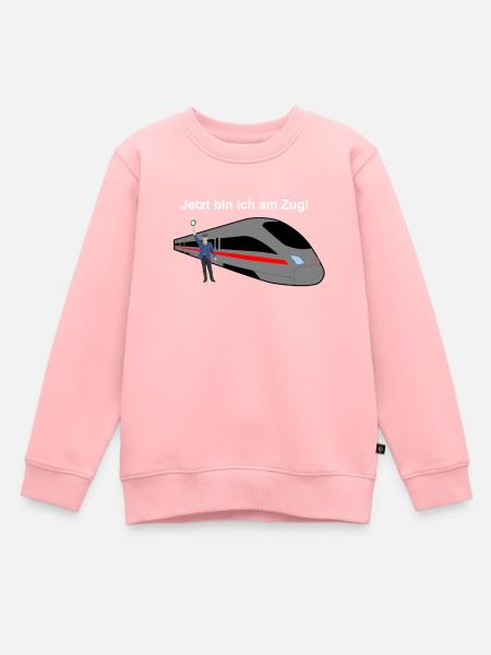 Jetzt bin ich am Zug! - Kinder Premium Organic Sweatshirt - Rosa