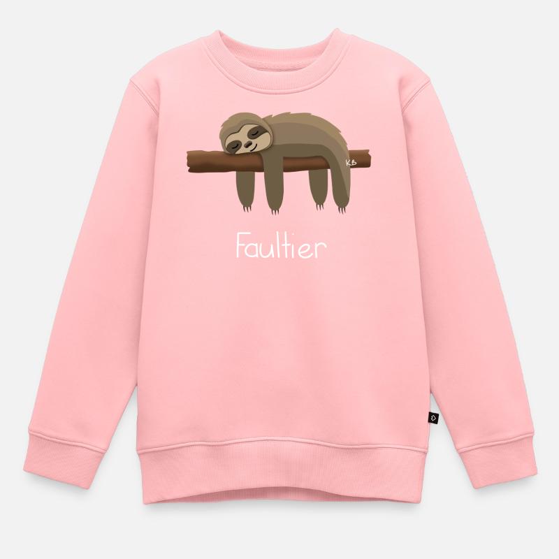 Faultier - Kinder Premium Organic Sweatshirt - Rosa