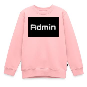 ADMIN Whitewords/Blackbackround - Kinder Premium Organic Sweatshirt - Rosa - Vorne - AI Model Kid Female (0cm)