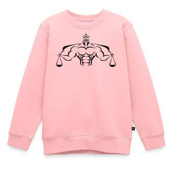 Alpha Scale Deluxe - Kinder Premium Organic Sweatshirt - Rosa - Vorne - AI Model Kid Female (0cm)