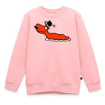 Mr Schnecke Sir Zylinder Monokel reich wohlhabend - Kinder Premium Organic Sweatshirt - Rosa - Vorne - AI Model Kid Female (0cm)