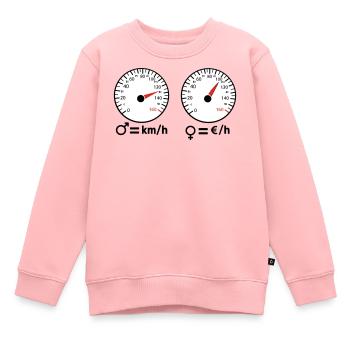 Sportlich und sparsam - Kinder Premium Organic Sweatshirt - Rosa - Vorne - AI Model Kid Female (0cm)