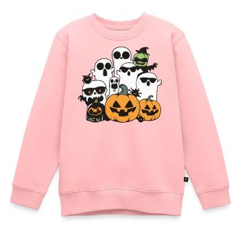Halloween Party Figuren - Kinder Premium Organic Sweatshirt - Rosa - Vorne - AI Model Kid Female (0cm)