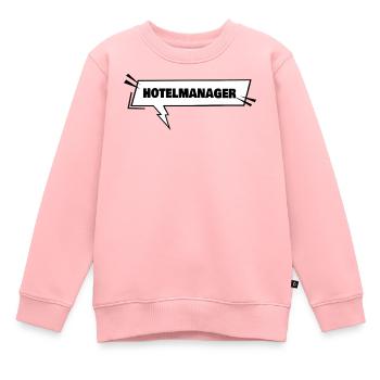 Bildung Hotelmanager - Kinder Premium Organic Sweatshirt - Rosa - Vorne - AI Model Kid Female (0cm)
