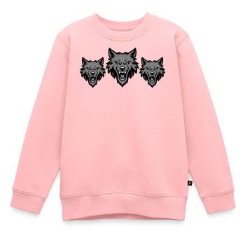 Wolf Team Rudel - Kinder Premium Organic Sweatshirt - Rosa - Vorne - AI Model Kid Female (0cm)