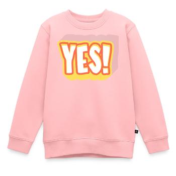 Yes! Knalliges Pop-Yes Design - Kinder Premium Organic Sweatshirt - Rosa - Vorne - AI Model Kid Female (0cm)