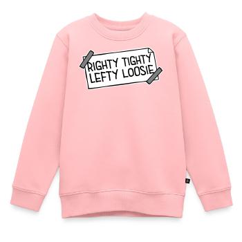 Righty Tighty Lefty Loosie Funny DIY Logo - Kids Premium Organic Sweatshirt - rose - Front - AI Model Kid Female (0cm)