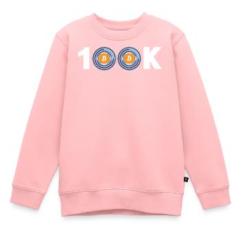 Bitcoin Bitcoin BTC 100k Kryptowährung - Kinder Premium Organic Sweatshirt - Rosa - Vorne - AI Model Kid Female (0cm)