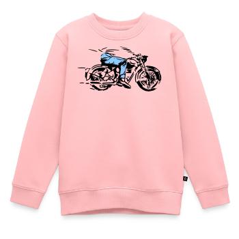biker - Kinder Premium Organic Sweatshirt - Rosa - Vorne - AI Model Kid Female (0cm)