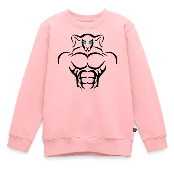 Alpha Aries Deluxe - Kinder Premium Organic Sweatshirt - Rosa - Vorne - AI Model Kid Female (0cm)