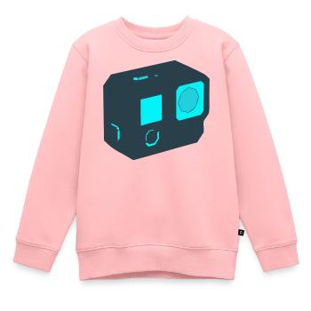 Actionkamera Drohne Icon - Kinder Premium Organic Sweatshirt - Rosa - Vorne - AI Model Kid Female (0cm)