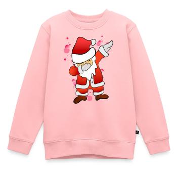 Dabbing Nikolaus - Kinder Premium Organic Sweatshirt - Rosa - Vorne - AI Model Kid Female (0cm)
