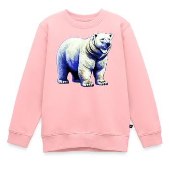 Weißer Eisbär - Kinder Premium Organic Sweatshirt - Rosa - Vorne - AI Model Kid Female (0cm)