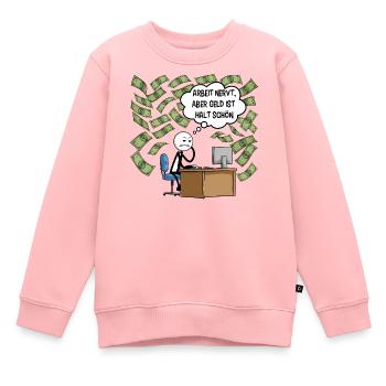 Arbeit nervt - Kinder Premium Organic Sweatshirt - Rosa - Vorne - AI Model Kid Female (0cm)