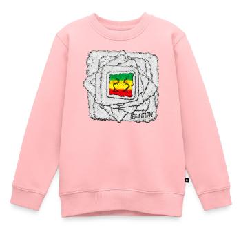 Reggae Love Schattenmotiv - Kinder Premium Organic Sweatshirt - Rosa - Vorne - AI Model Kid Female (0cm)