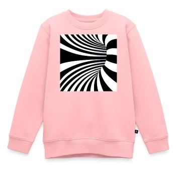 Monochrome Spiral Flux - Sweat Premium enfant bio - rose - Devant - AI Model Kid Female (0cm)
