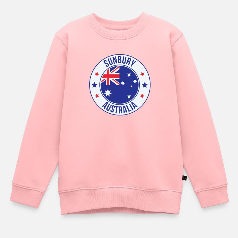 Emblème du drapeau australien de Sunbury - Sweat Premium enfant bio - rose