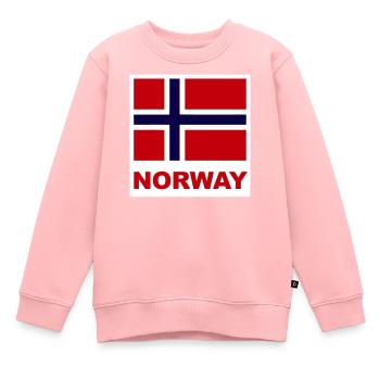 Norway Norway Flag - Kids Premium Organic Sweatshirt - rose - Front - AI Model Kid Female (0cm)