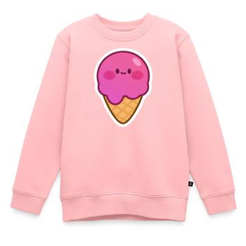 HIMBEREIS - Kinder Premium Organic Sweatshirt - Rosa - Vorne - AI Model Kid Female (0cm)