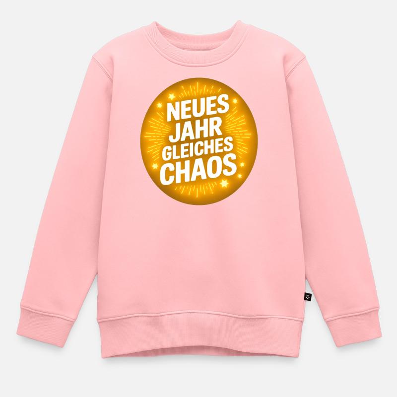 Nouvelle année, même chaos - Sweat Premium enfant bio - rose